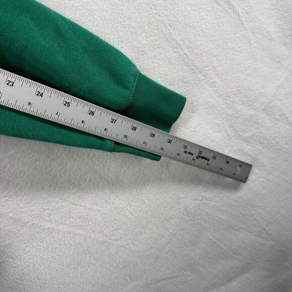 Nike Sweatshirt Mens Small Green Hoodie Graphic Pullover Stacked Spellout Swoosh - Picture 5 of 11